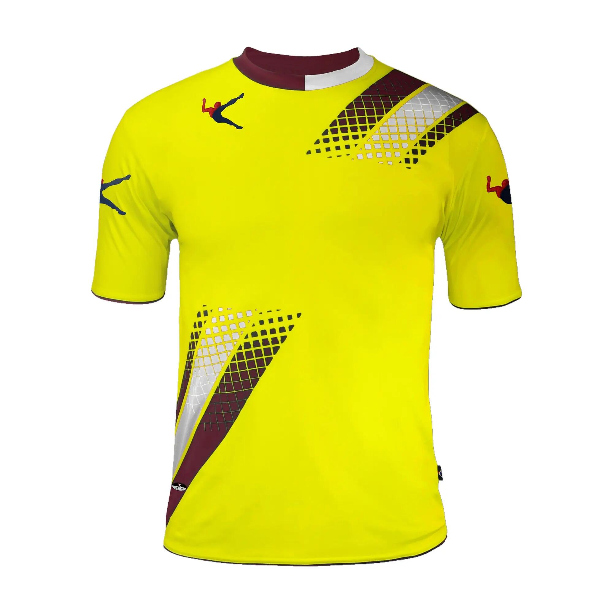 Lot de 10 maillots de football SALAMANCA coloris bordeaux-blanc - taille M 2/3
