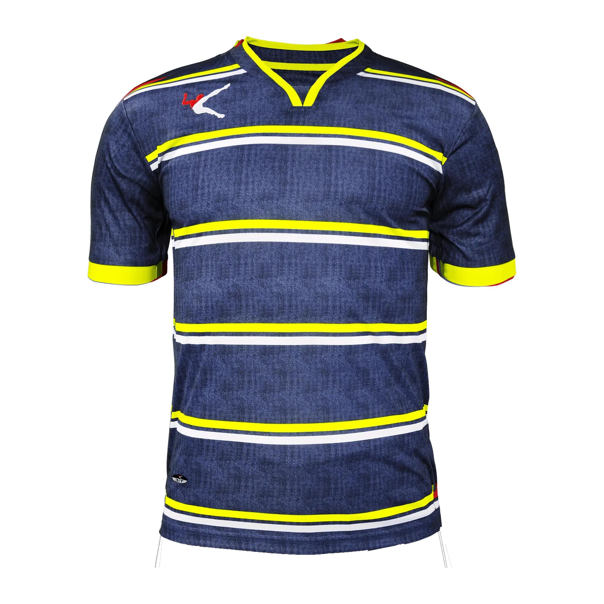 10-Pack Football Shirts BEIRA JEANS Short Sleeve Yellow-White - Size XL 2/4
