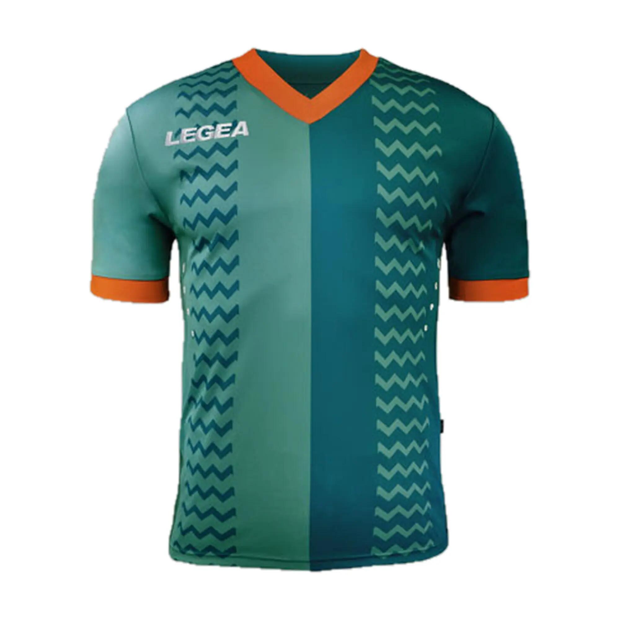 5-Pack Football Shirts CRACOVIA GOLD Emerald Green-Neon Orange - Size XL 2/3