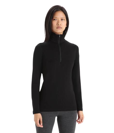 Damen - bergsport - unterhemd - langarm - 260 tech - schwarz