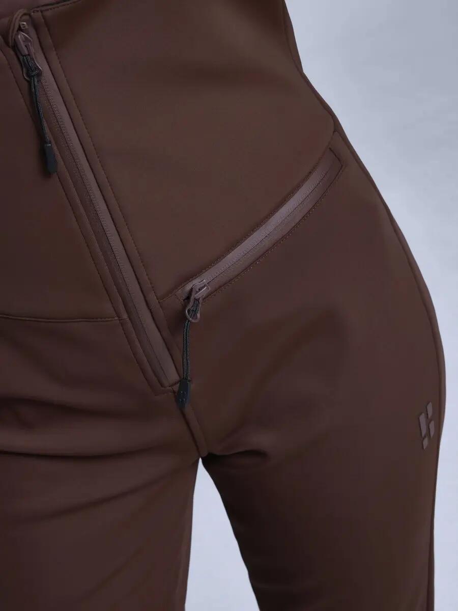 Skihose Damen - Contoura Stretch Softshell - Schokobraun 7/7