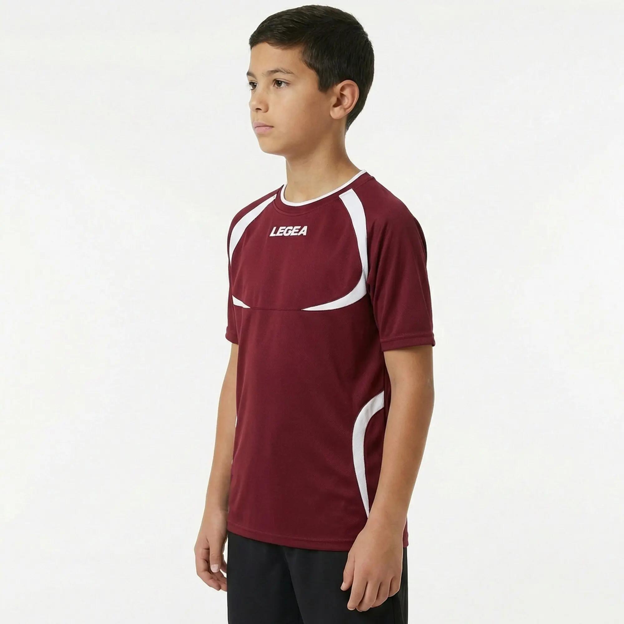 Lot de 10 maillots de football TAIPEI bordeaux-blanc - taille 2XS (enfant) 4/5