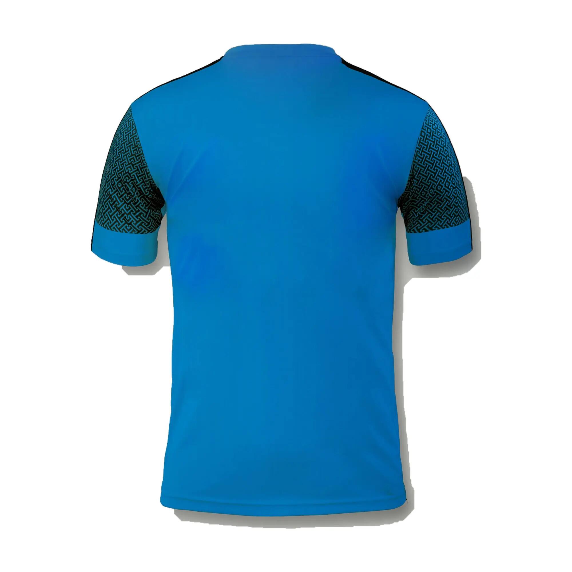 5-Pack Football Shirts PRAGA Neon Light Blue-Black - Size 3XS (Kids) 2/3
