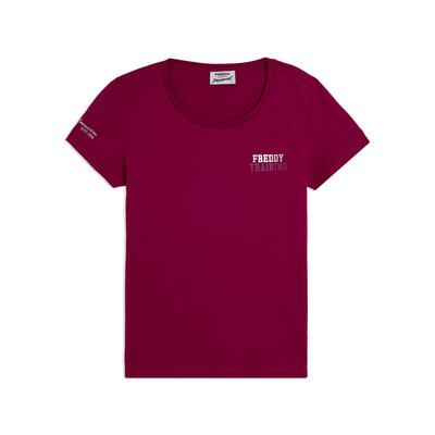 Regular freddy training t-shirt met glitter op de borst