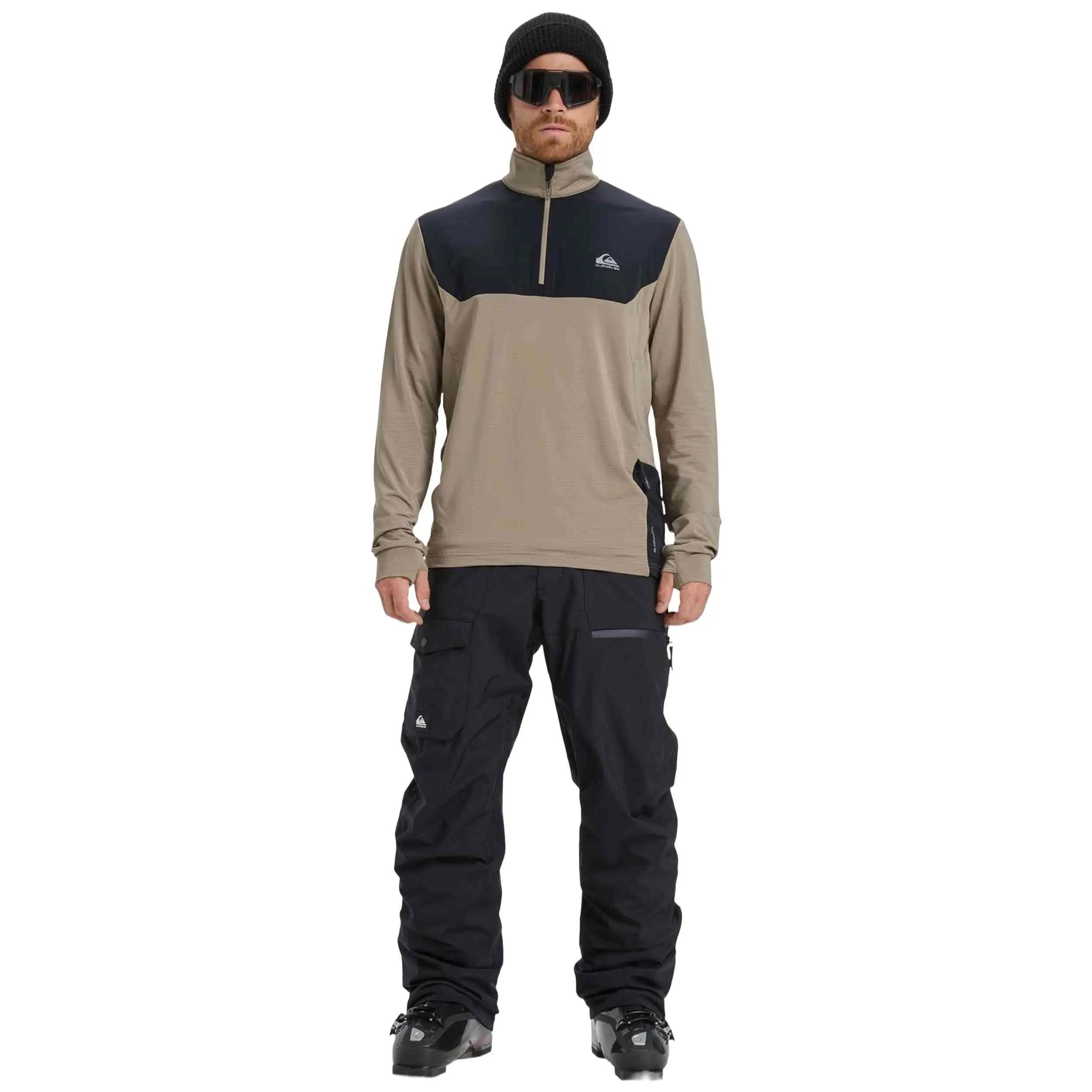 Maglia a maniche lunghe Quiksilver modello Early Start Hz "Beige" per uomini 4/5
