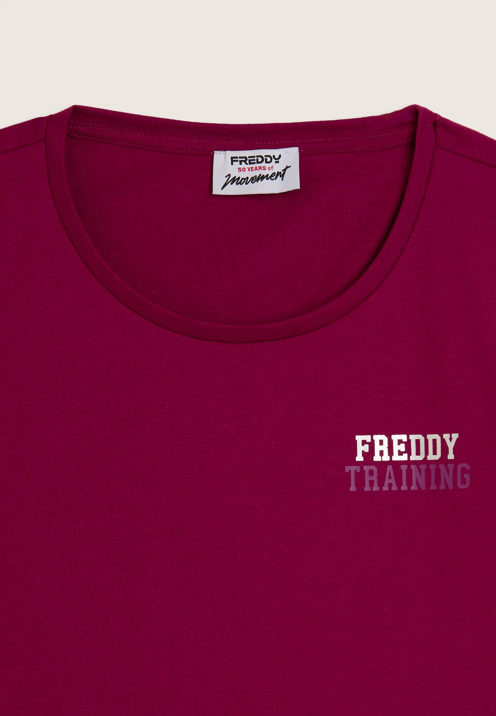 Camiseta regular fit Freddy Training con purpurina en el pecho 6/6