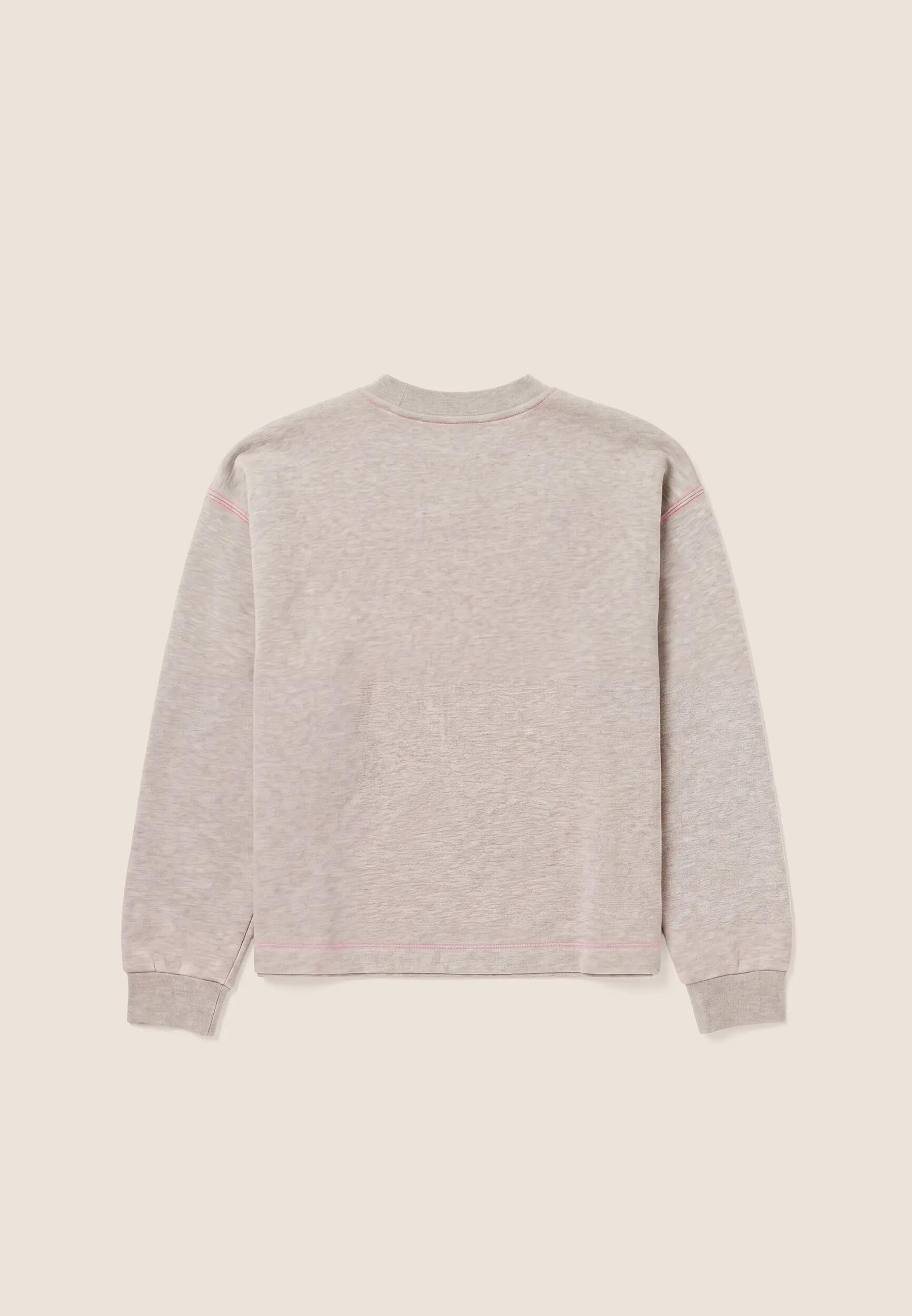 Felpa Girocollo Comfort Mélange da Donna, Dettagli Fluo 5/6