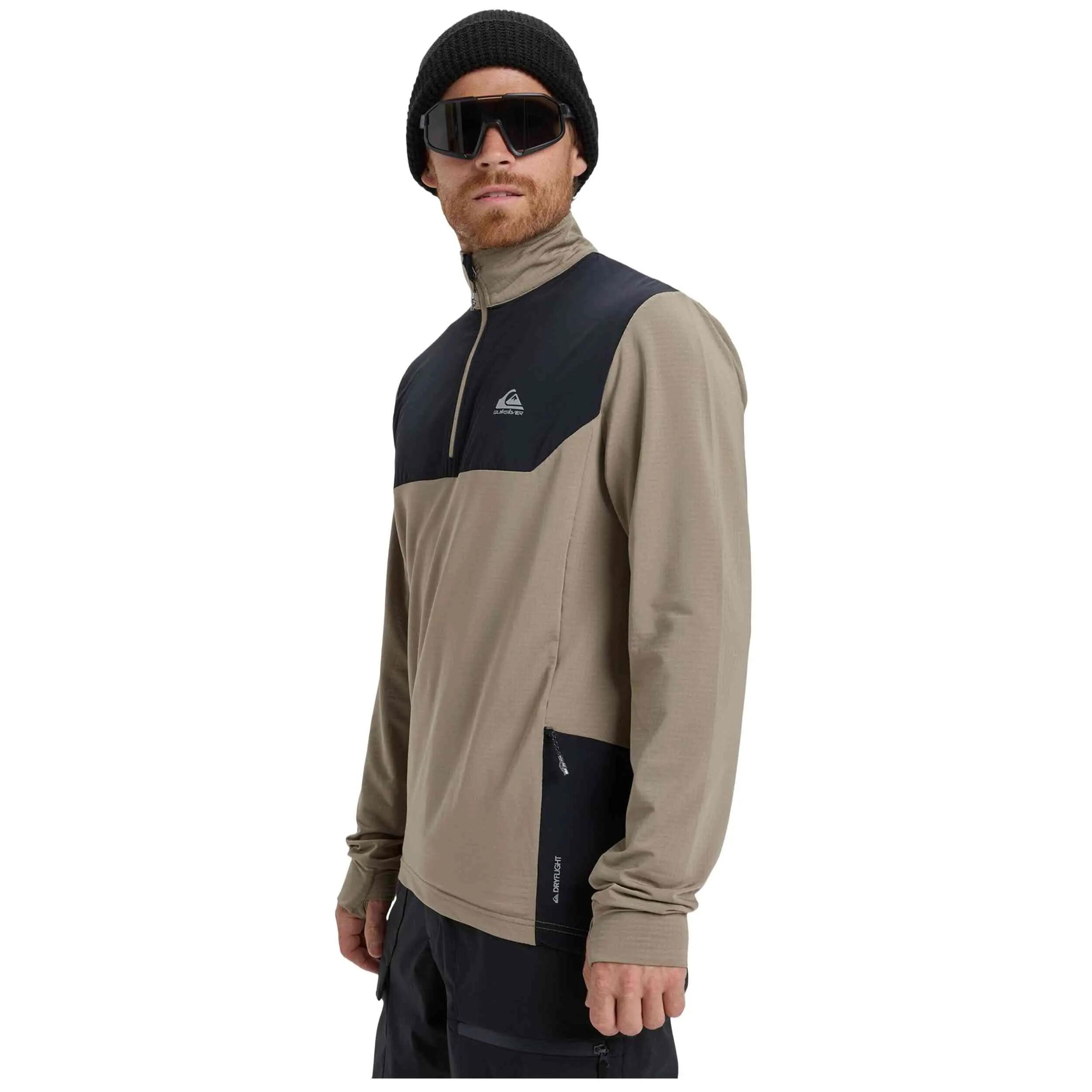 Maglia a maniche lunghe Quiksilver modello Early Start Hz "Beige" per uomini 2/5