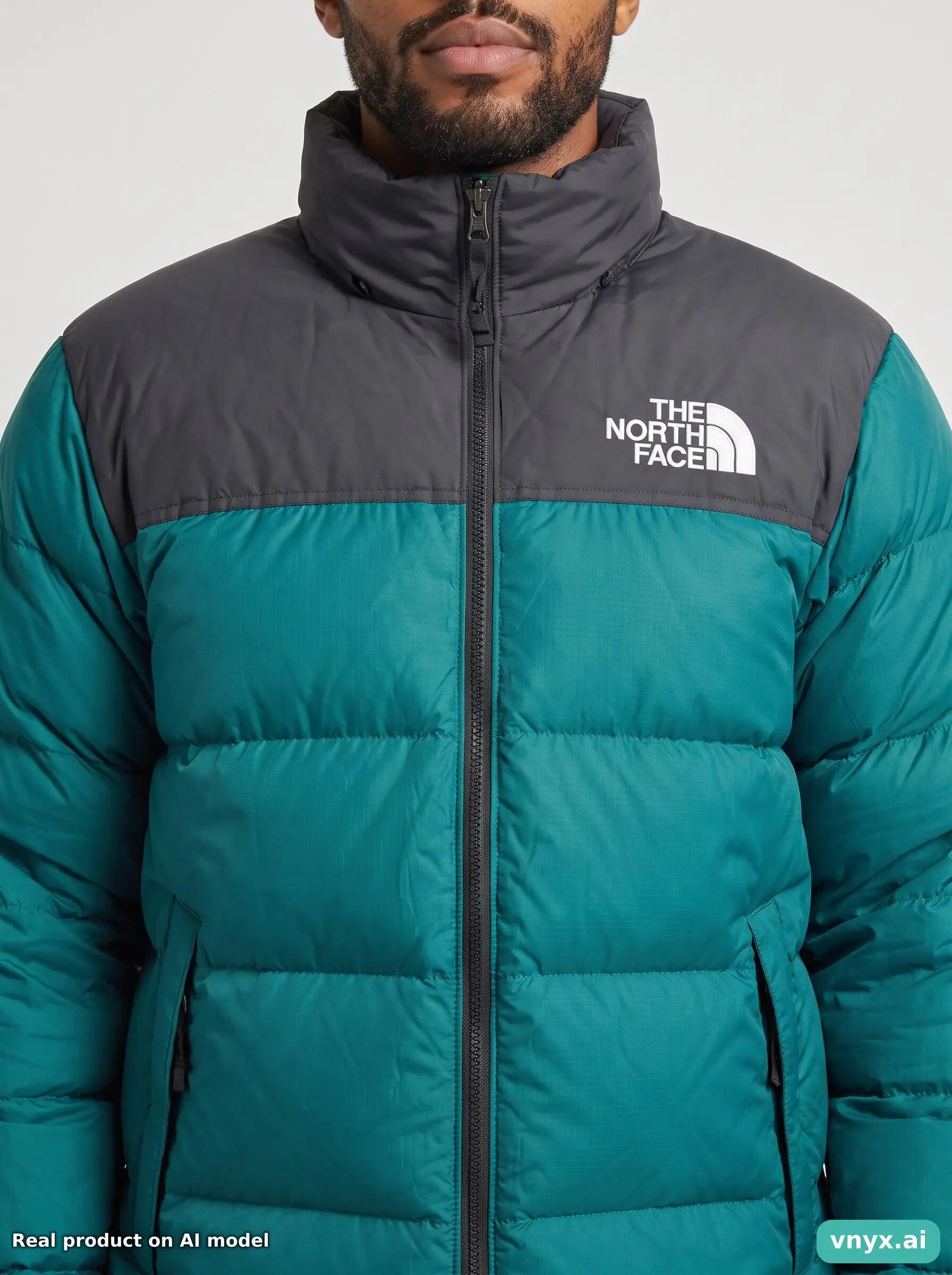 Second Life - The North Face Teal Puffer Jacket Men M 5/5