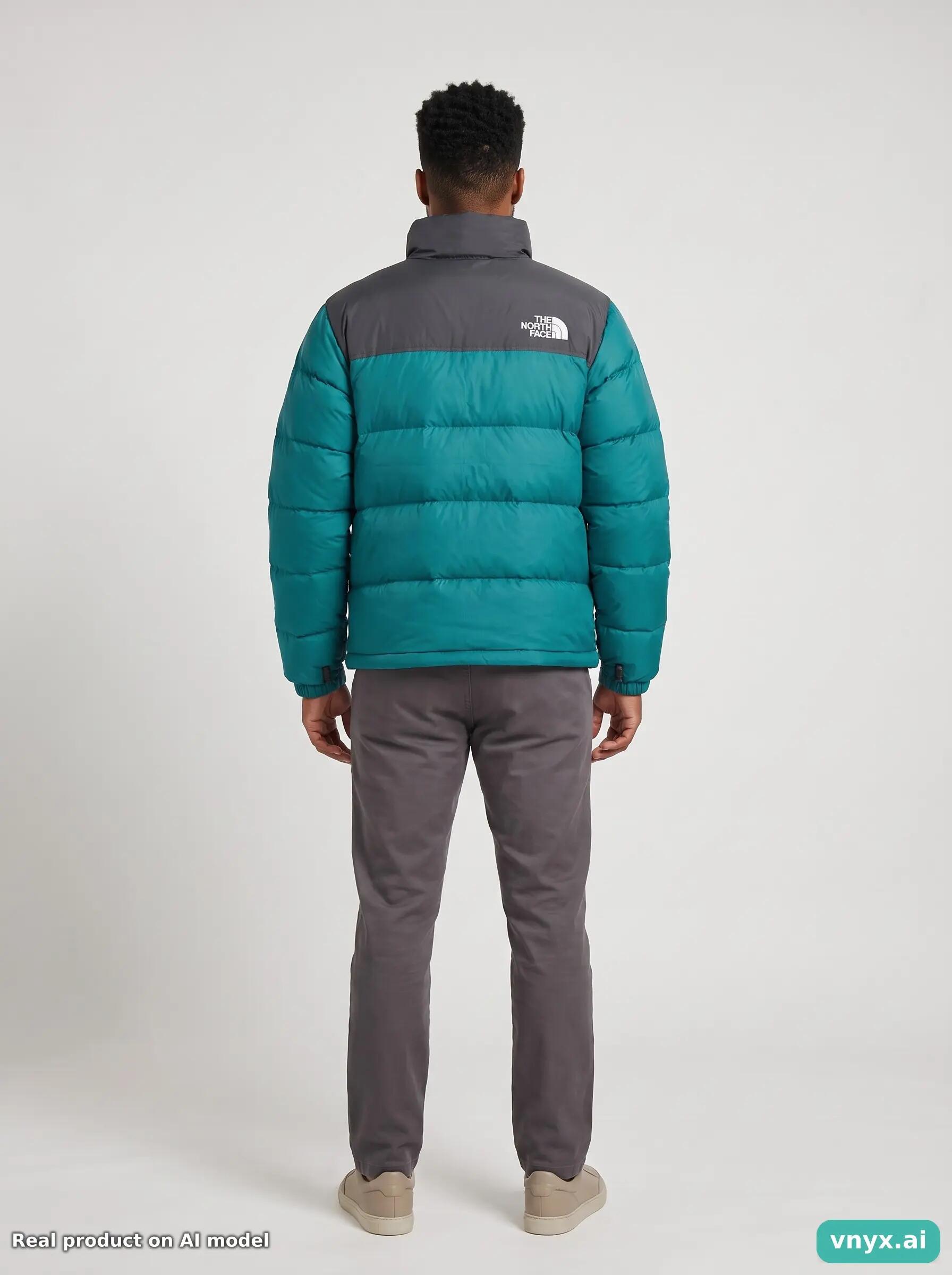Second Life - The North Face Teal Puffer Jacket Men M 4/5