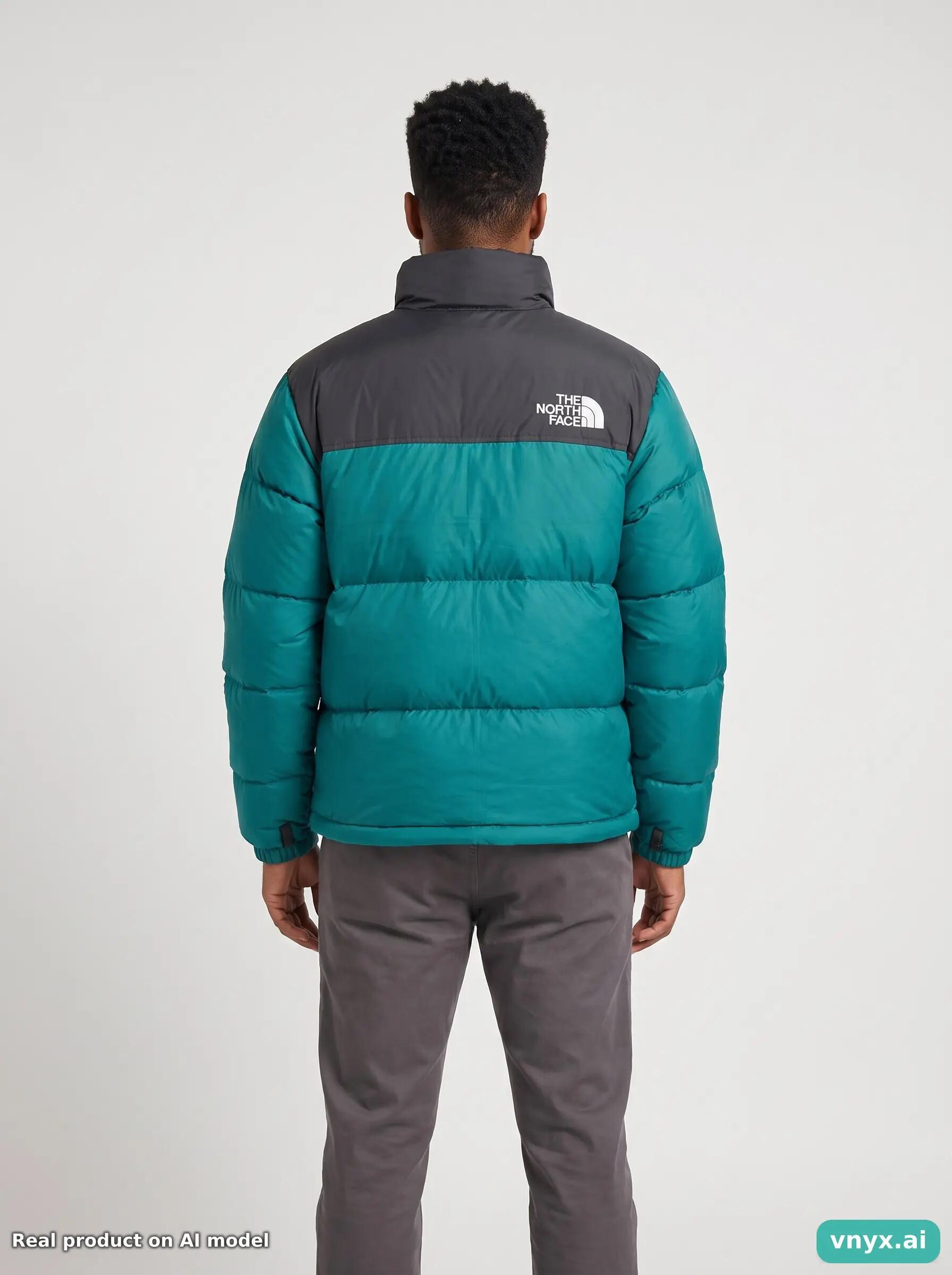 Second Life - The North Face Teal Puffer Jacket Men M 2/5