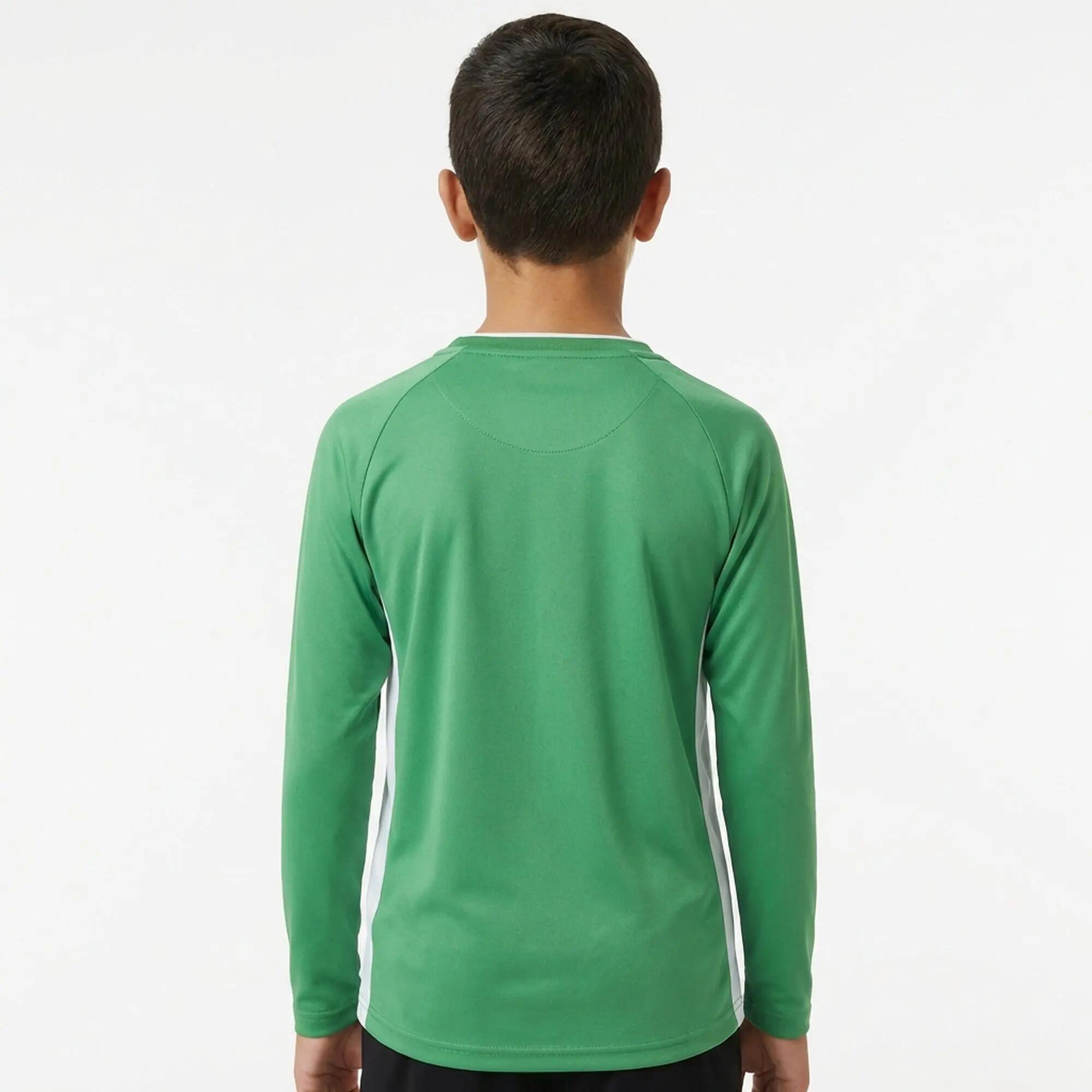 5er-Set Fußballtrikots TAIPEI langarm Grün-Weiß - Größe 3XS (Kinder) 4/8