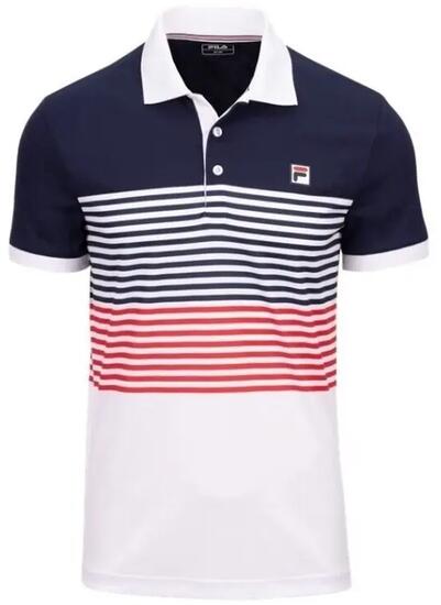 Herren - Sport - Poloshirt - Kurzarm - BB Monte Carlo - Weiß/Rot
