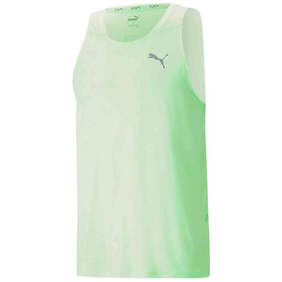 Tanktop Puma model Run Cloudspun Single "Green Glow" voor unisex