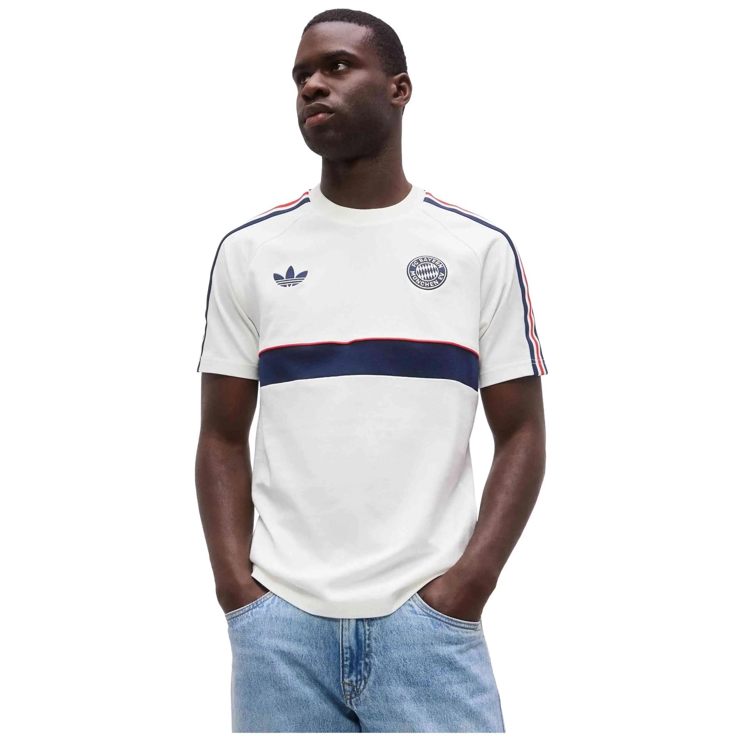 T-shirt Adidas modèle FC Bayern München OG "Core White / Night Indi pour unisexe 4/4