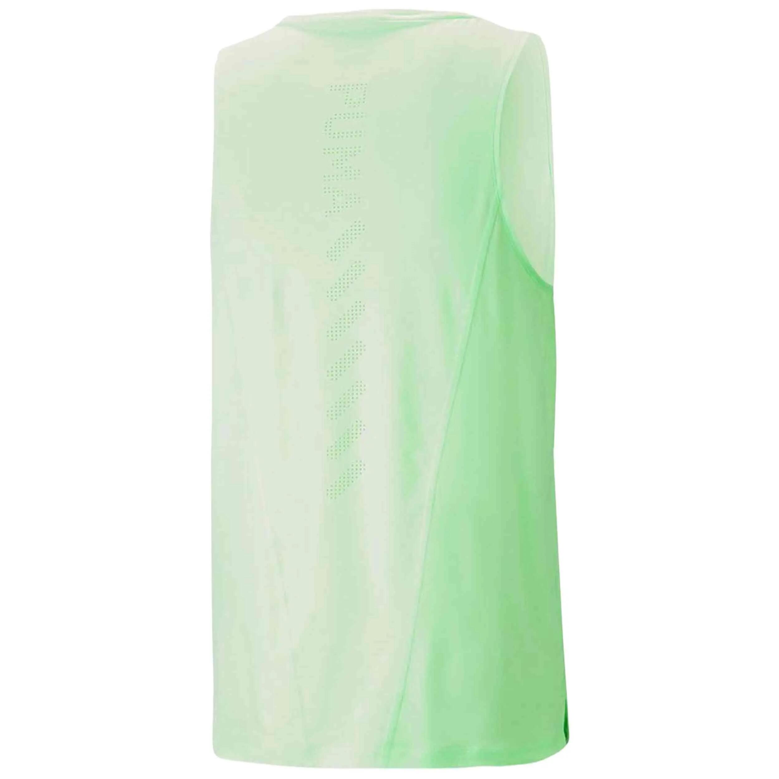 Debardeur Puma modèle Run Cloudspun Single "Green Glow" pour unisexe 2/5