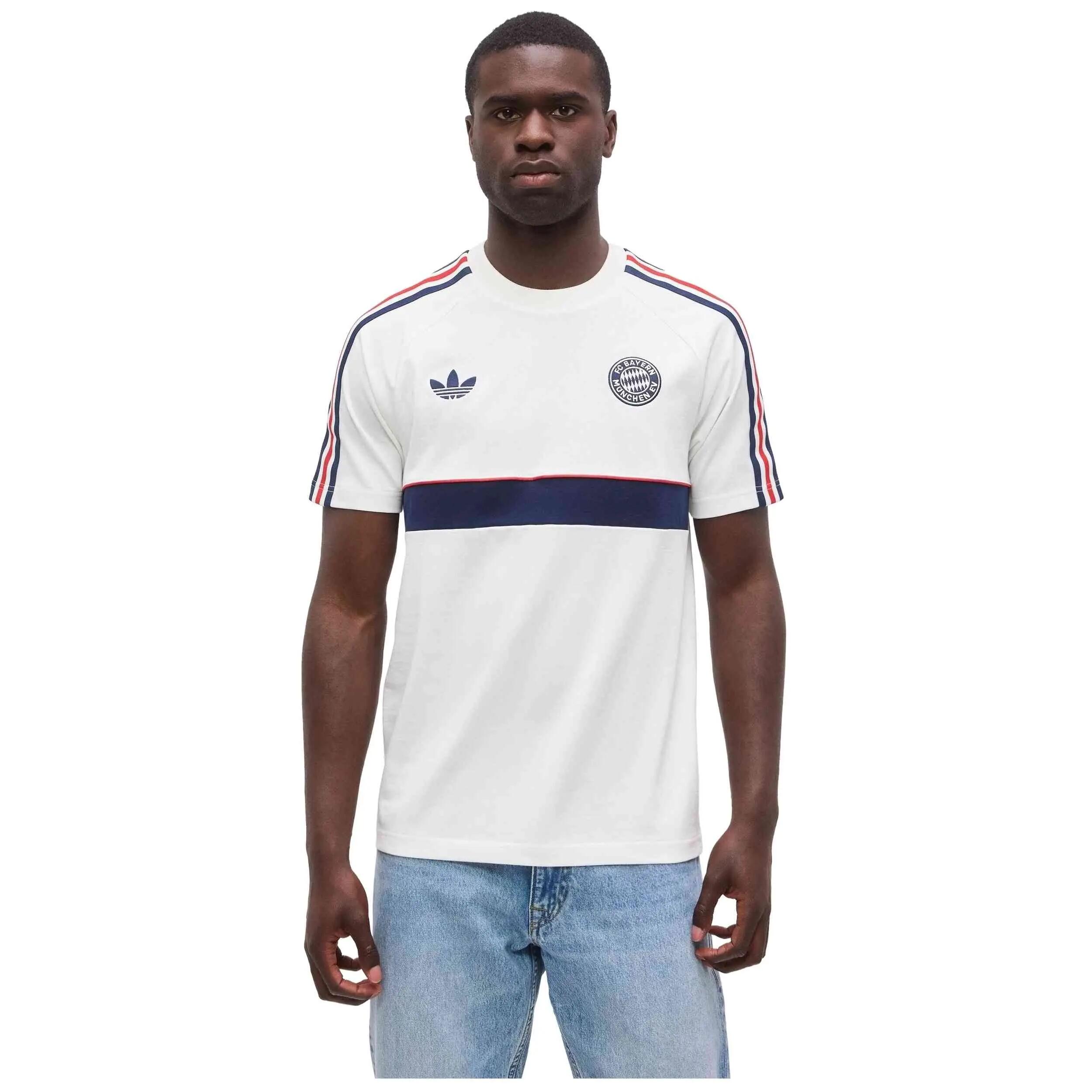 T-shirt Adidas modèle FC Bayern München OG "Core White / Night Indi pour unisexe 2/4