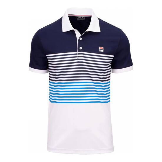 Herren - Tennis - Poloshirt - BB Monte Carlo - Weiß/Blau