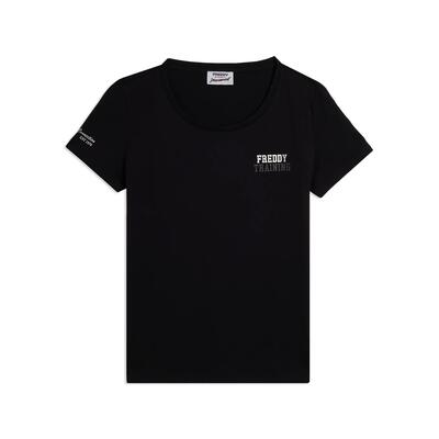 Regular freddy training t-shirt met glitter op de borst