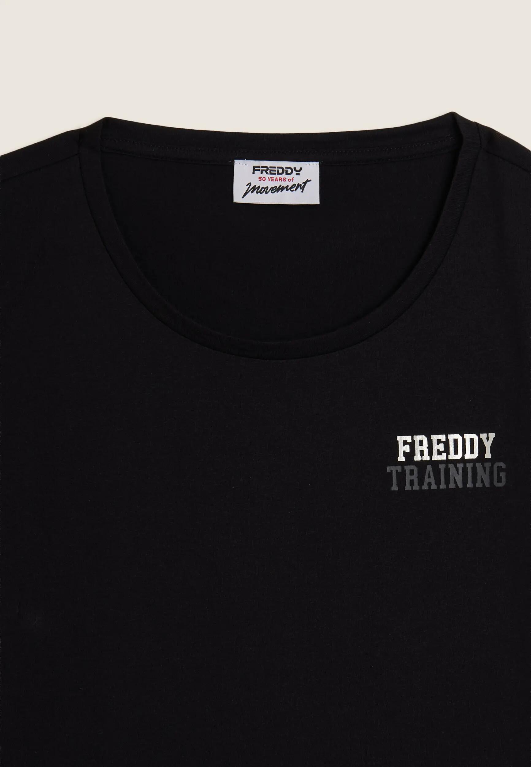 Camiseta regular fit Freddy Training con purpurina en el pecho 3/3