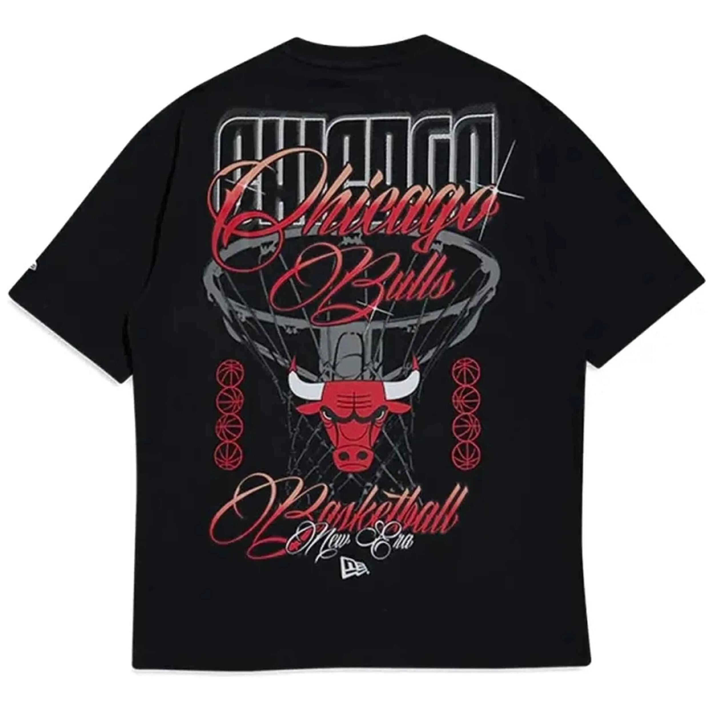 Maglia a maniche corte New Era modello Chicago Bulls NBA per unisex 2/3