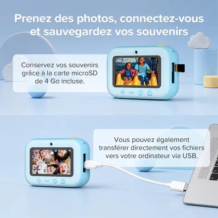Appareil photo instantané enfant INSTA 20 16 MP Bleu 6/7