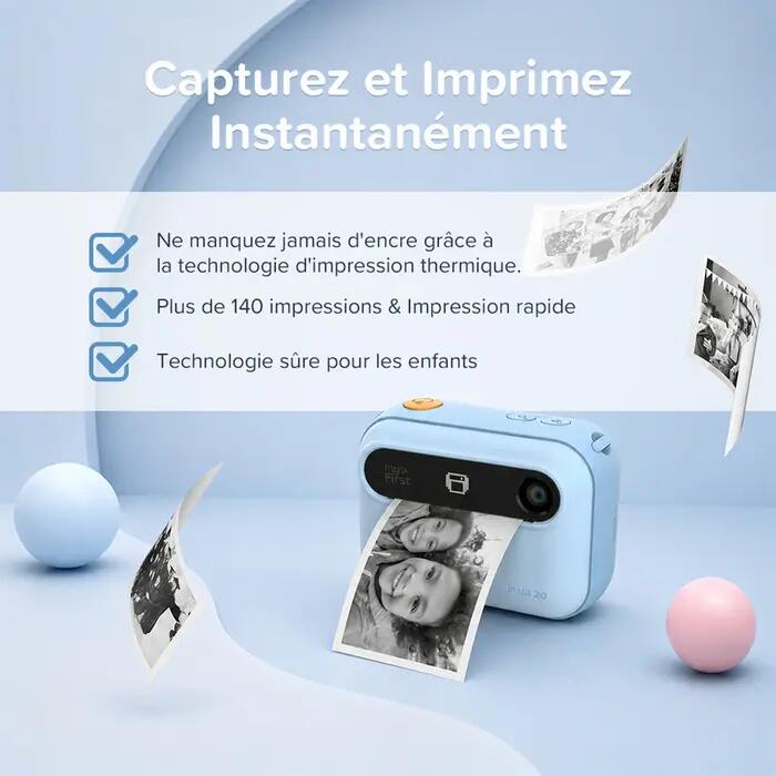 Appareil photo instantané enfant INSTA 20 16 MP Bleu 3/7