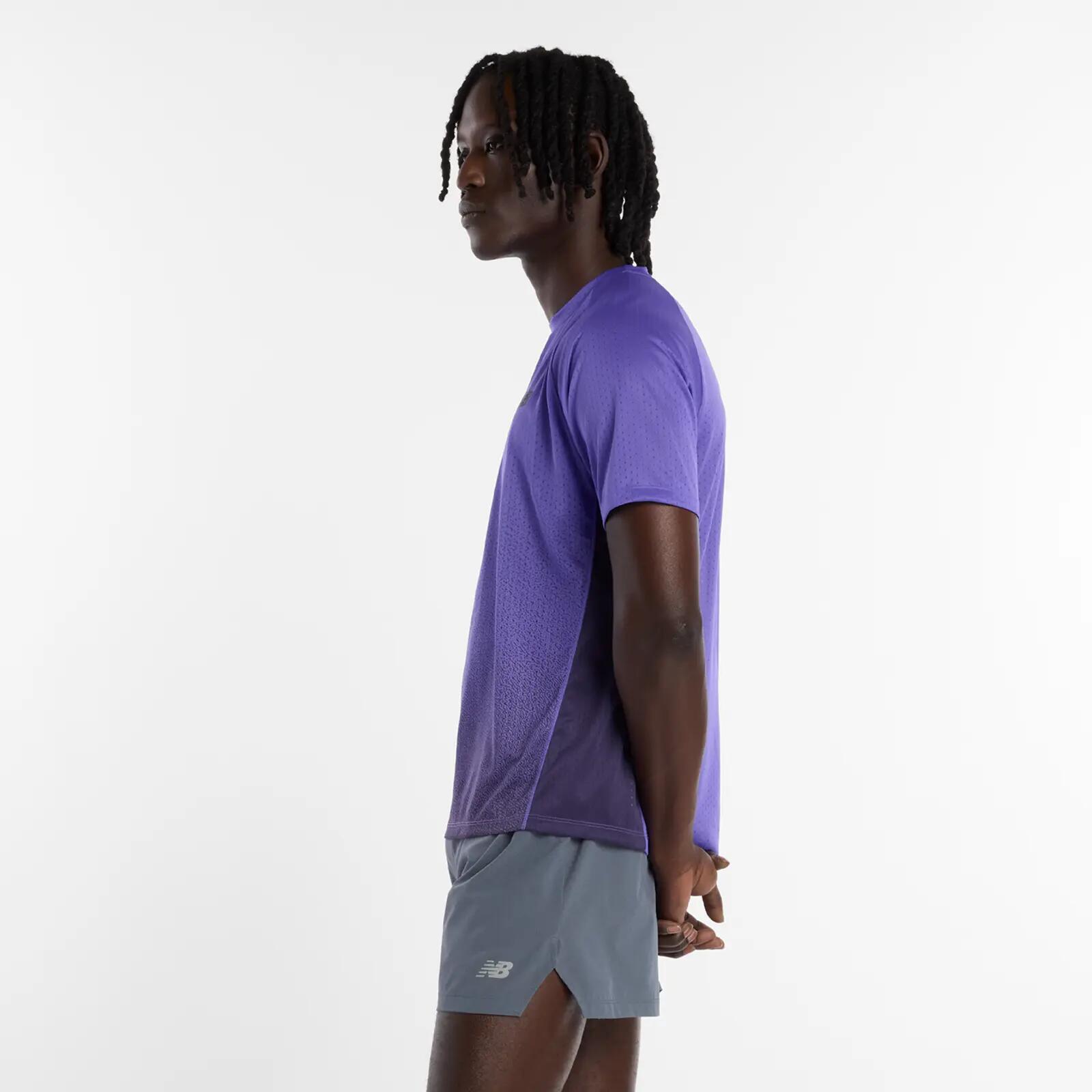 New Balance Viz-Tech Run T-Shirt Uomo Unisex Viola 6/6