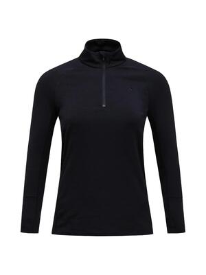Basislaag - wintersport - dames - magic half zip - zwart