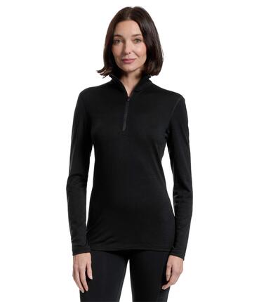 Sous-vêtement technique femme - randonnée - manches longues - 200 Oasis - noir
