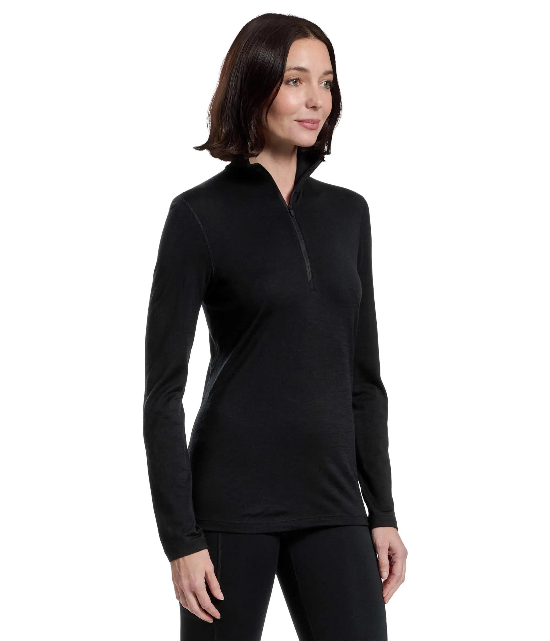 Damen - Baselayer - Merino, Halbzip - 200 Oasis - Schwarz 2/4