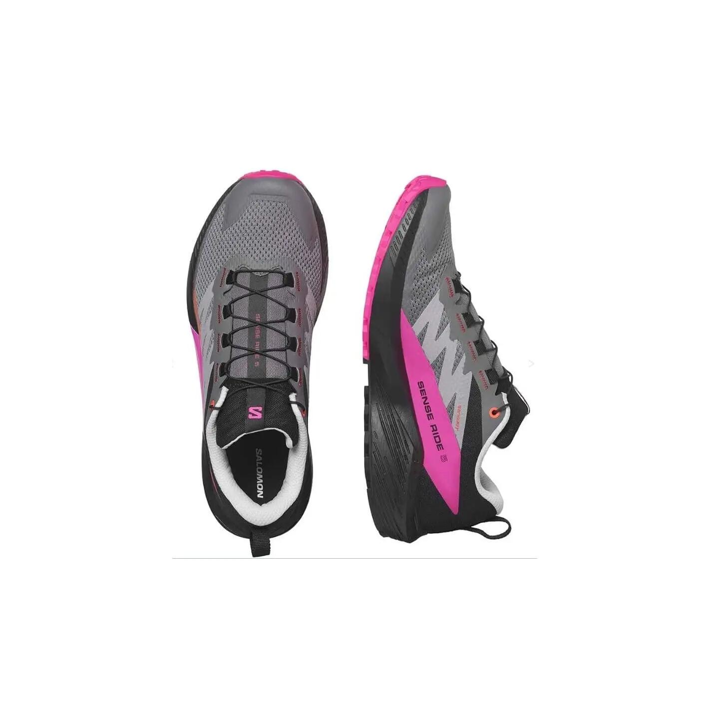 Damen - Trailrunning - Schuhe - Sense Ride 5 - Rosa/Grau 3/4