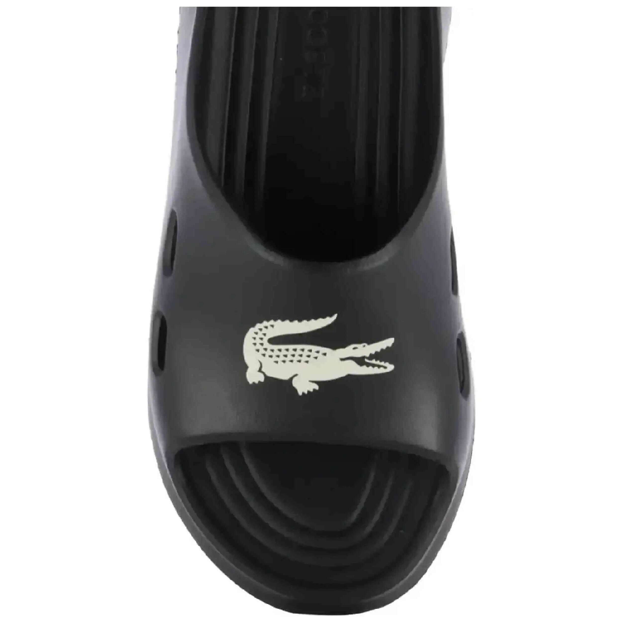 Chinelos Lacoste modelo Molded Slide "Negro / Blanco" para unissex 5/5
