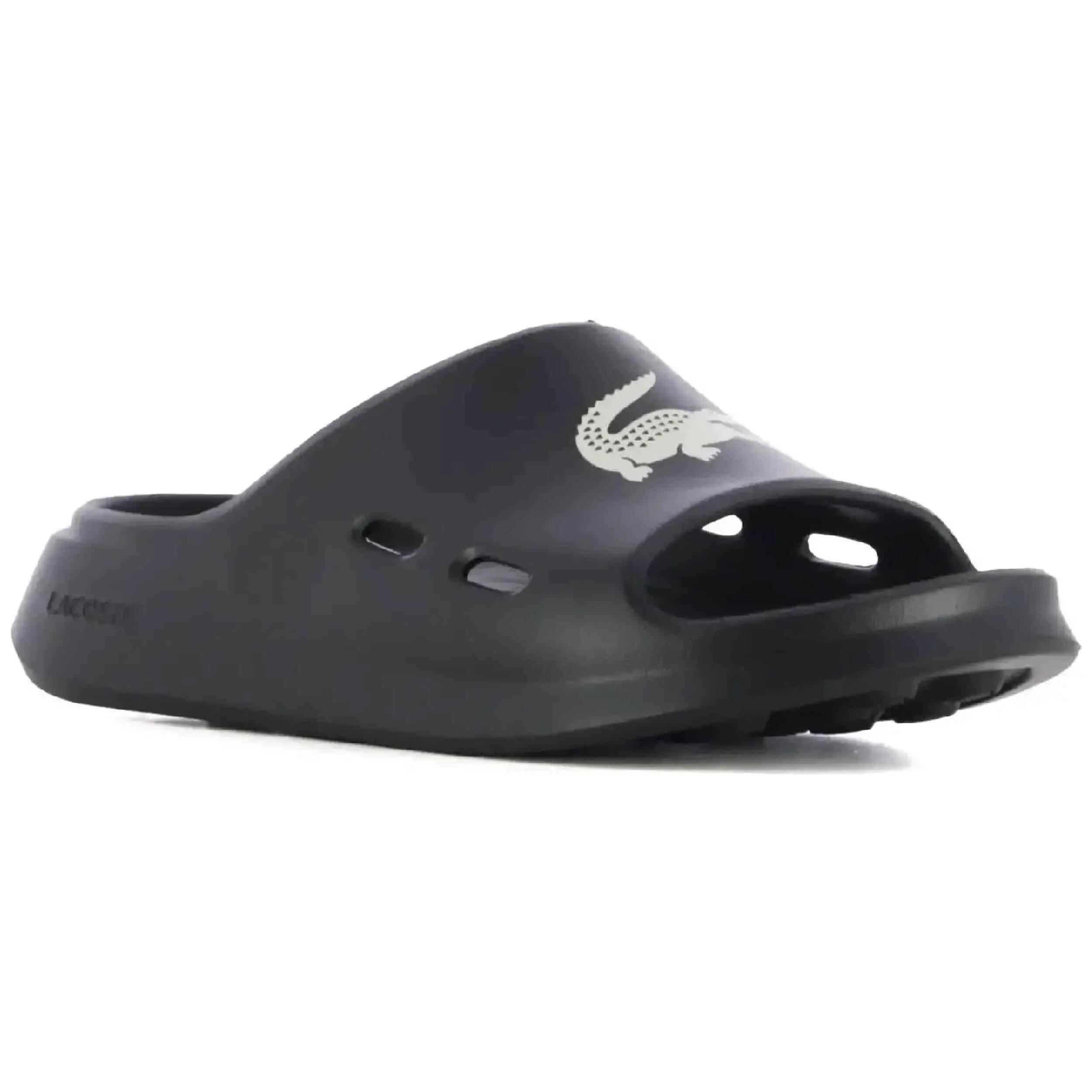 Chinelos Lacoste modelo Molded Slide "Negro / Blanco" para unissex 2/5