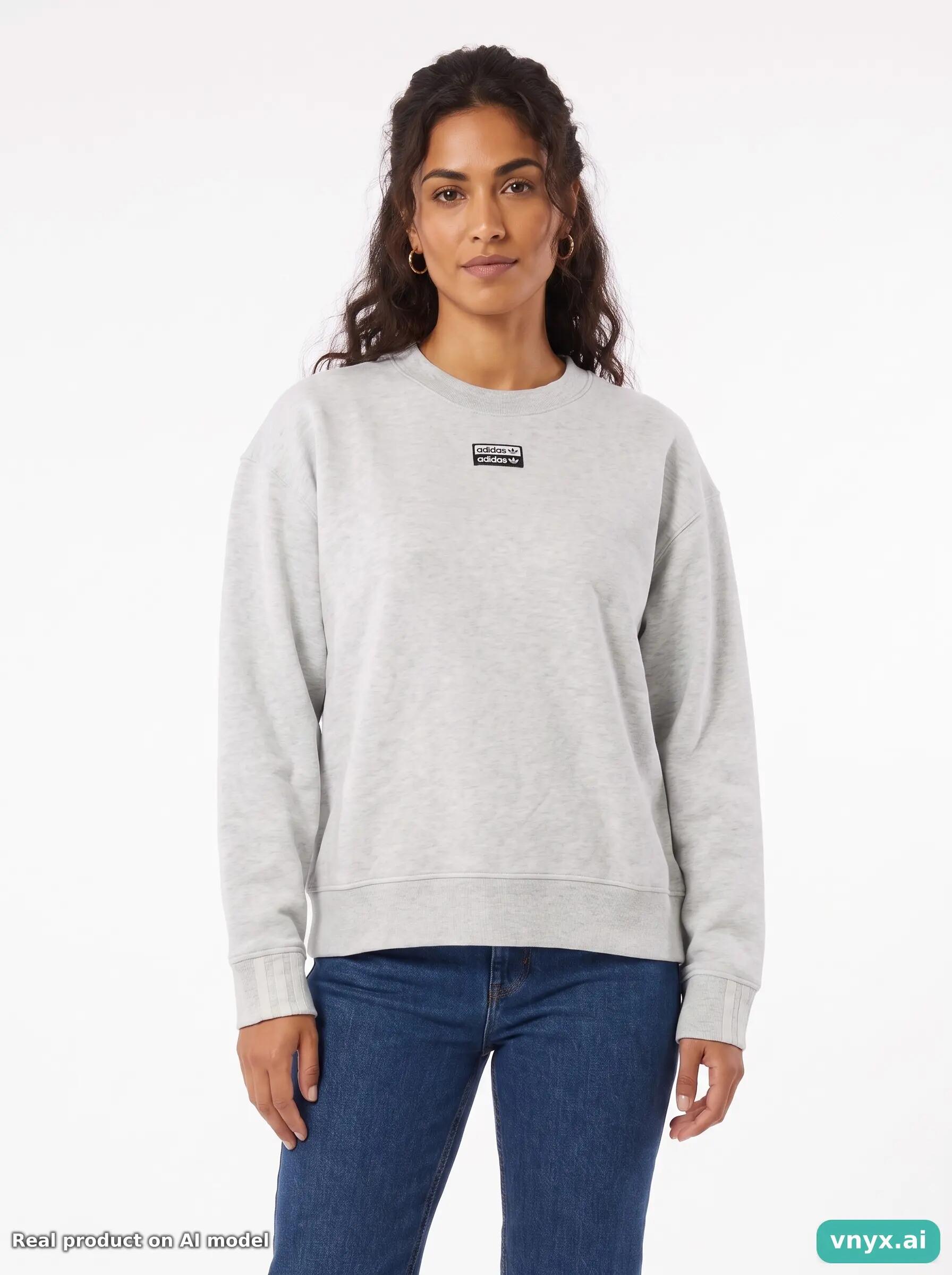 Second Life - Adidas Sweatshirt in Grey size S 1/5