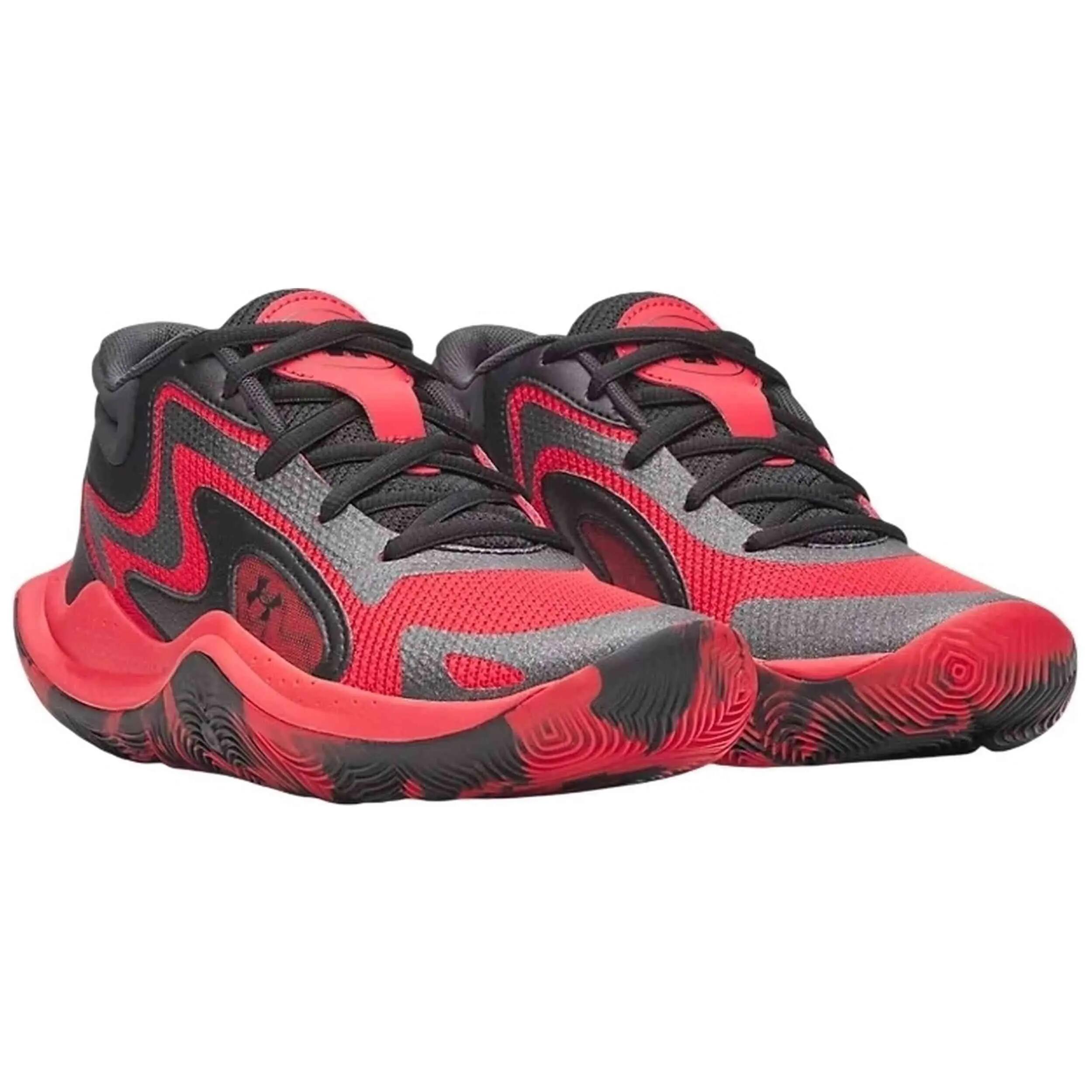 Zapatillas de baloncesto Under Armour modelo Jet '25 "Red/Blac para niños unisex 3/5