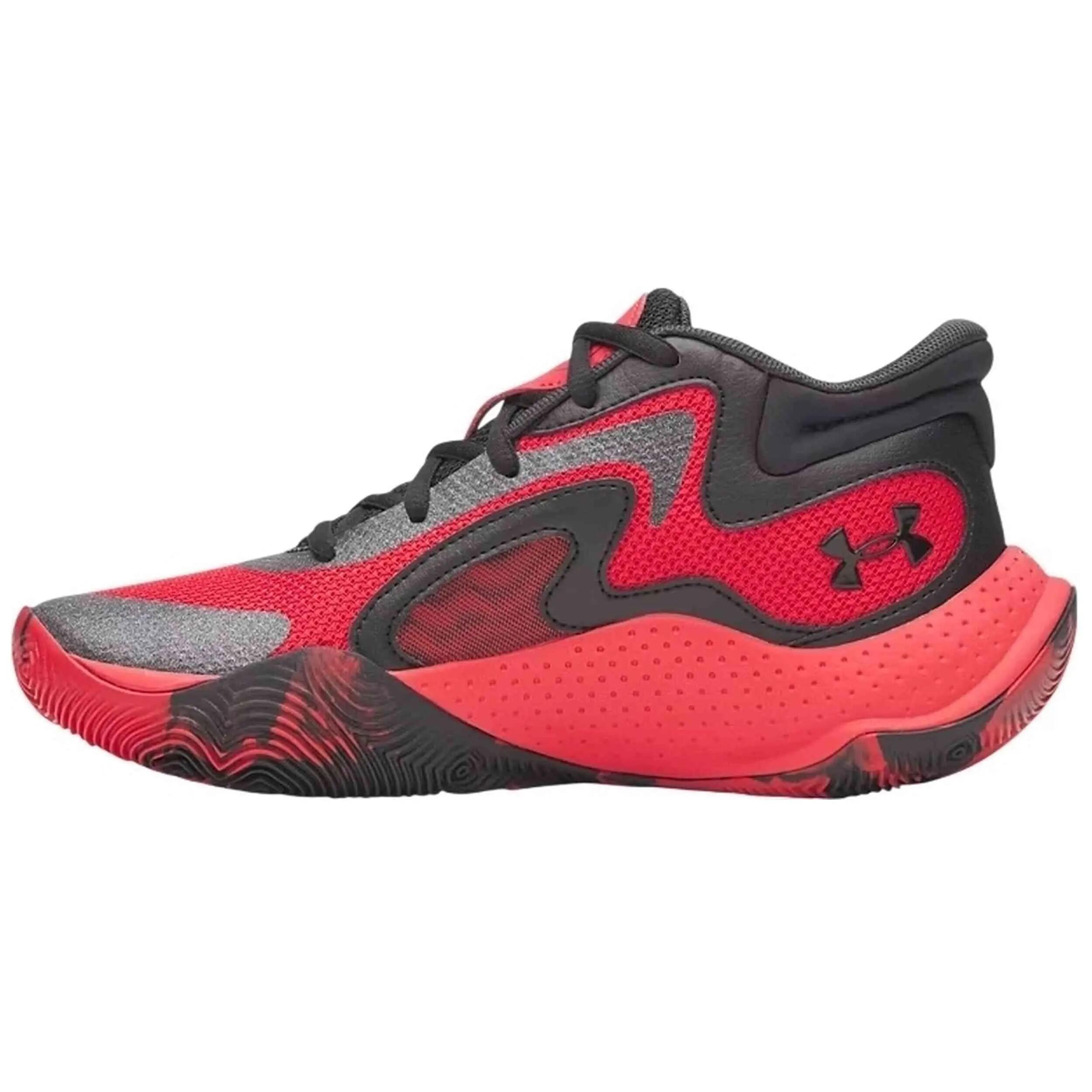 Zapatillas de baloncesto Under Armour modelo Jet '25 "Red/Blac para niños unisex 2/5