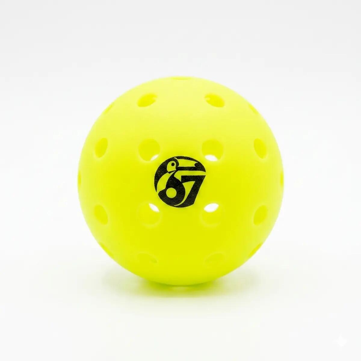 Palline da pickleball - Outdoor - Set da 3 - Senza cuciture, 40 fori - Gialle 3/4