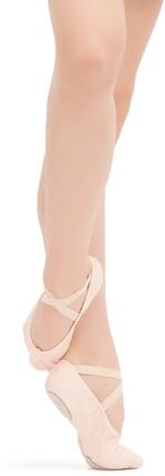 Damen - Tanzschuhe - Ballettschuhe - geteilte Sohle, Canvas - T227 - Rosa