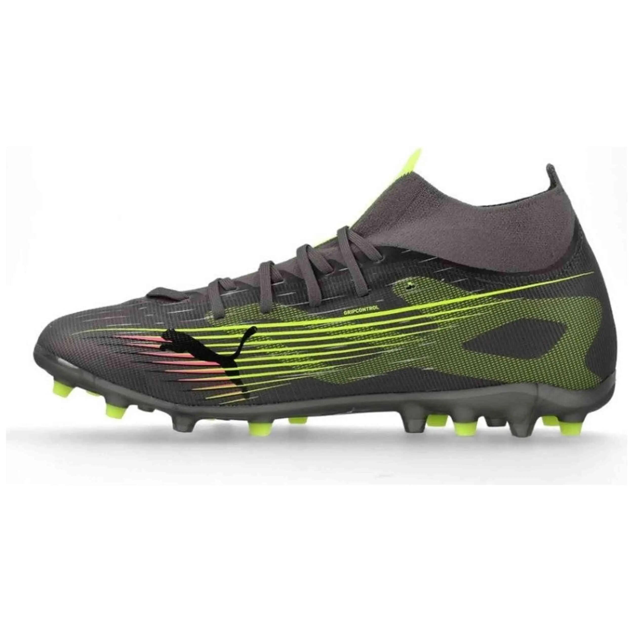 Botas de futbol Puma modelo Ultra 5 Match+ MG "Matte Aged Silver-Yel para hombre 2/4