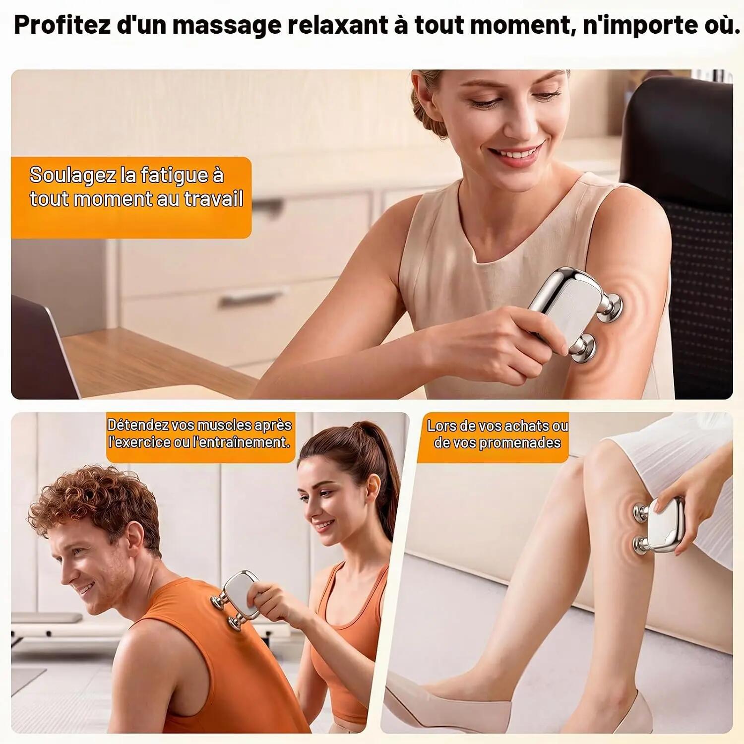 Mini Pistolet de Massage Sportif Portable, Compact Muscle Massager, pour 7/7