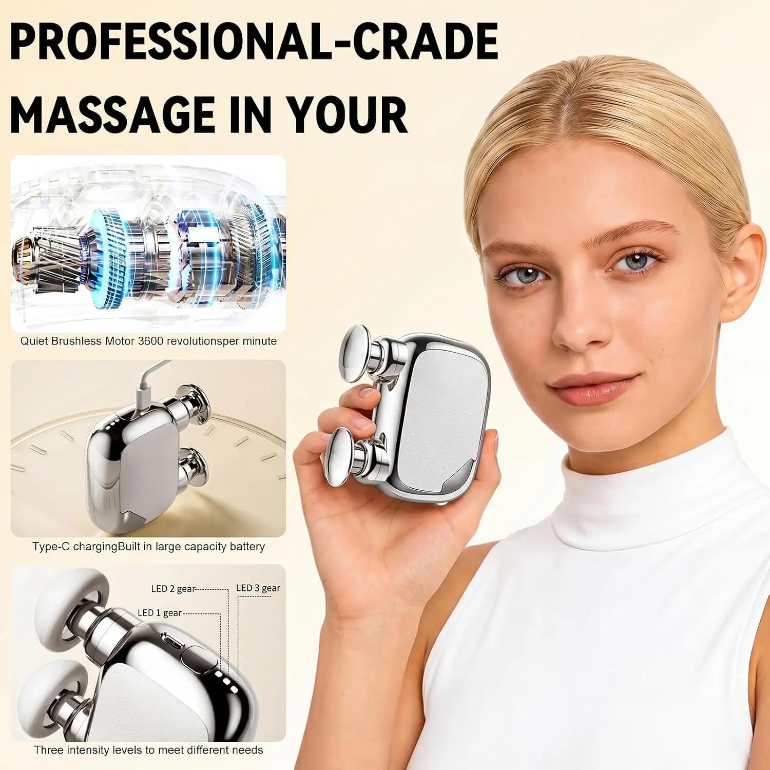 Mini Pistolet de Massage Sportif Portable, Compact Muscle Massager, pour 6/7