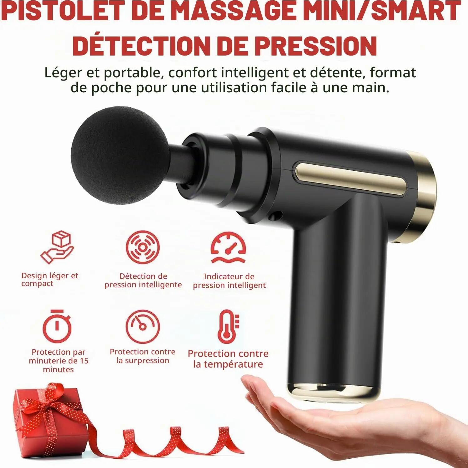 Mini Pistolet de Massage Musculaire, Massage Gun Anti-Douleur Sportif, Masseur 4/5