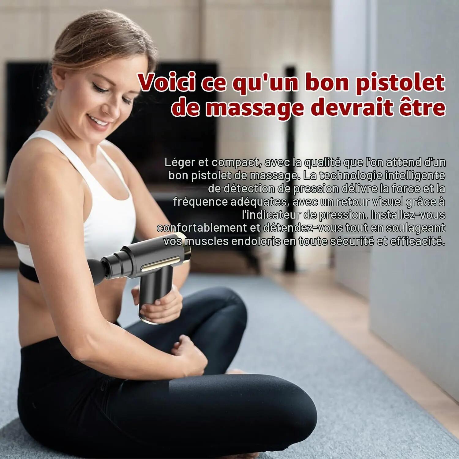 Mini Pistolet de Massage Musculaire, Massage Gun Anti-Douleur Sportif, Masseur 3/5