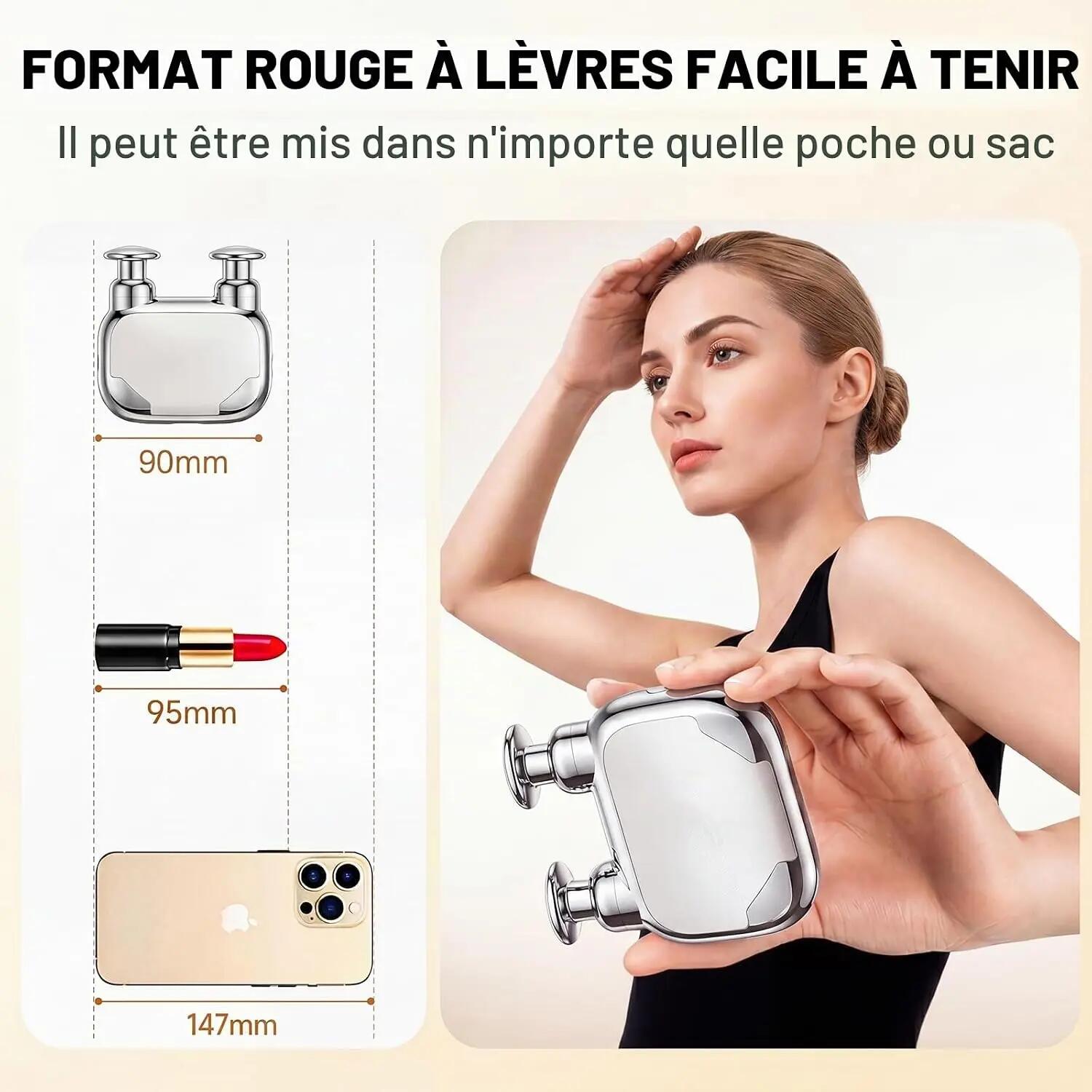 Mini Pistolet de Massage Sportif Portable, Compact Muscle Massager, pour 2/7