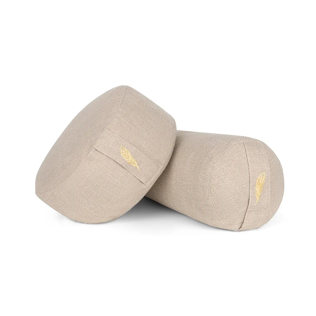 Bolster de yoga - Coussin de yoga - Jute Crème - 60 x 20 cm 4/4