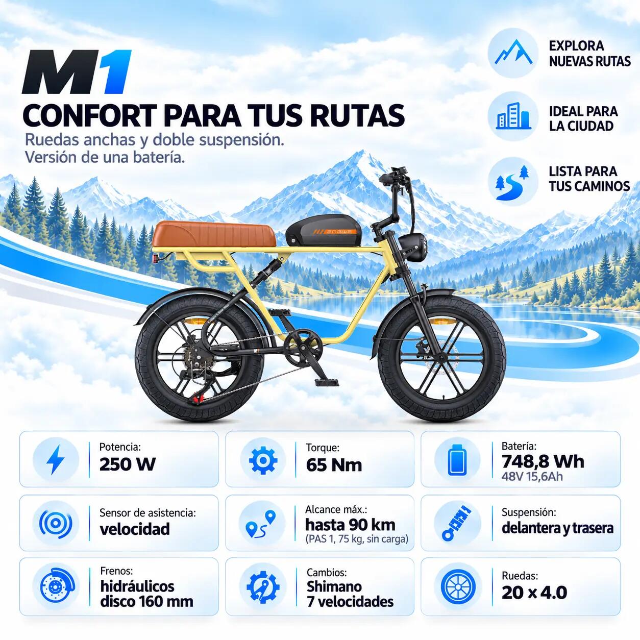 M1 Stadtrad Fatbike 749 Wh 6/7