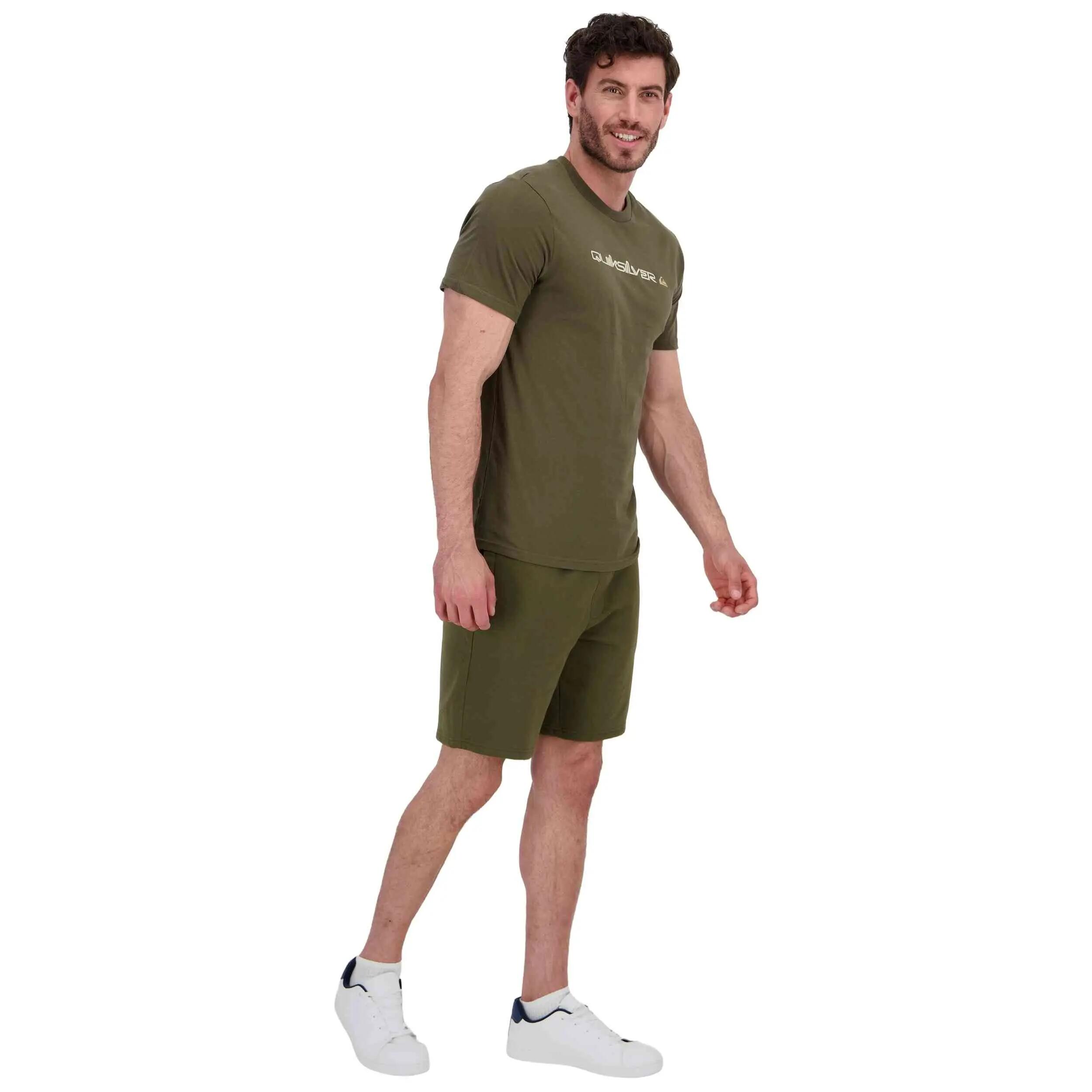 Maglia a maniche corte Quiksilver modello Lettering "Verde Oliva" per uomini 2/5