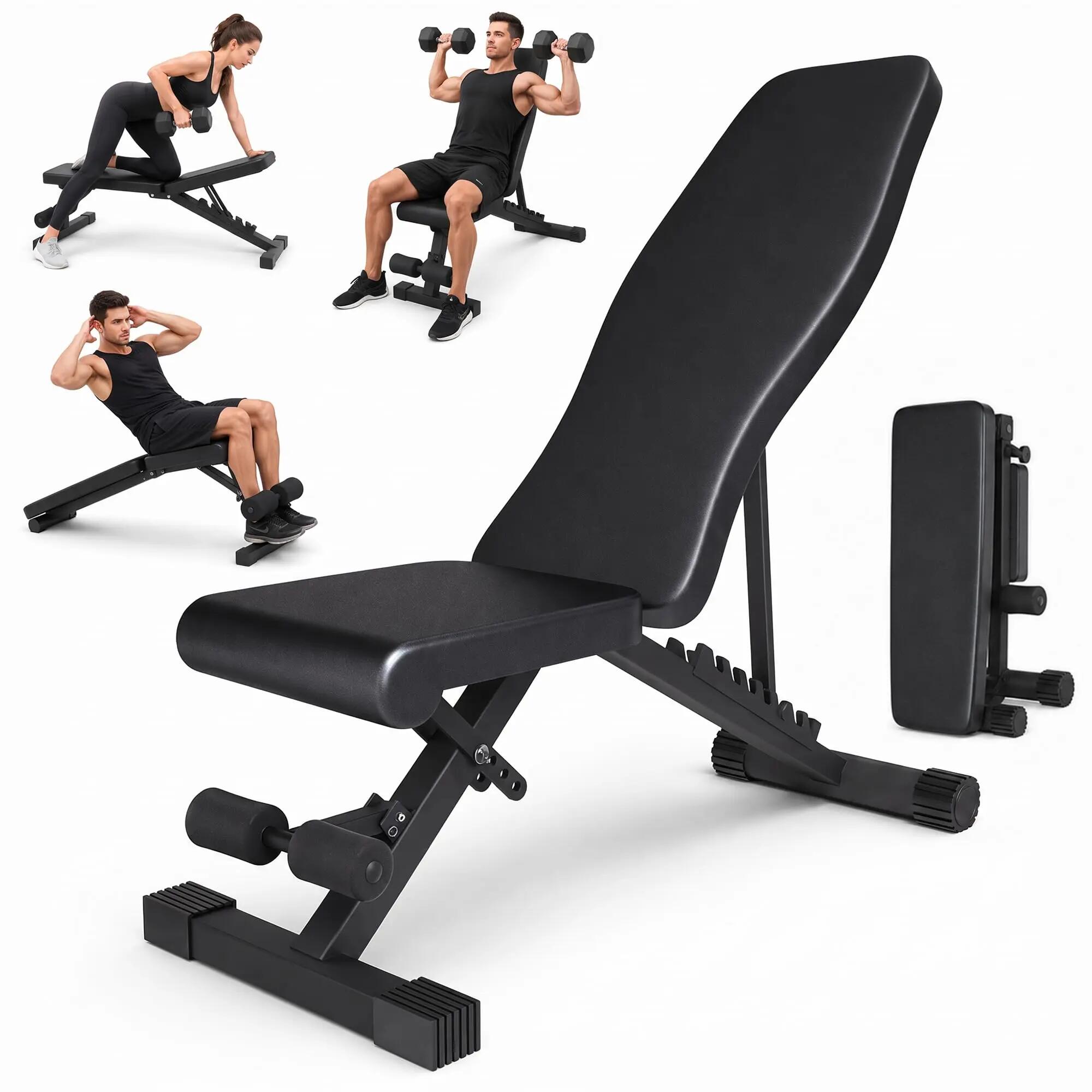 Unycos Banco Musculación Básico Negro 2/9