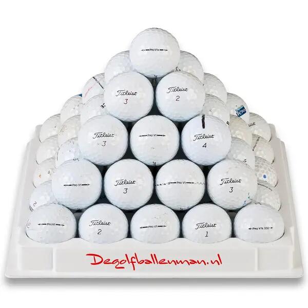 Golfballen lakeballs AA - 25 stuks - wit - Titleist Pro V1 2/3